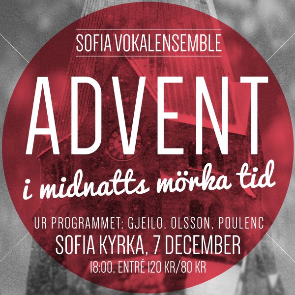 Historisk affisch för adventskonserten 2014