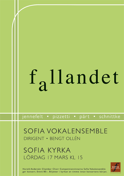 Affisch för Fallandet i Sofia kyrka 2007